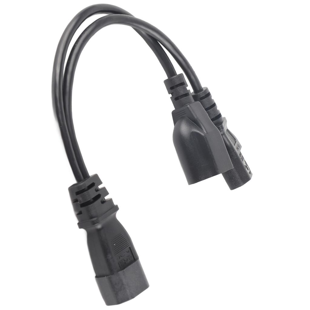 Power Cords C14 Male To C13 Nema 5‑15R Female Power Cord 10A 250V Safe Waterproof 1 in 2 Out One Time Molding For LCD Monitors