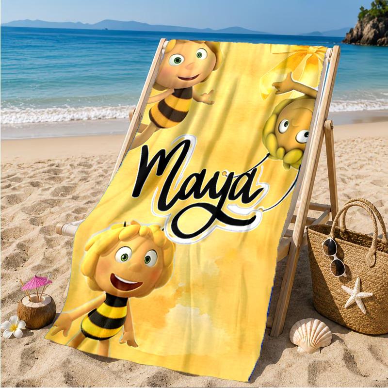 Bee Adventure Maya Beach Towel Microfiber Beach Towel, Lightweight and Quick-Dry, for Summer Travel, Swimming Pool Fan Birthday Gift
