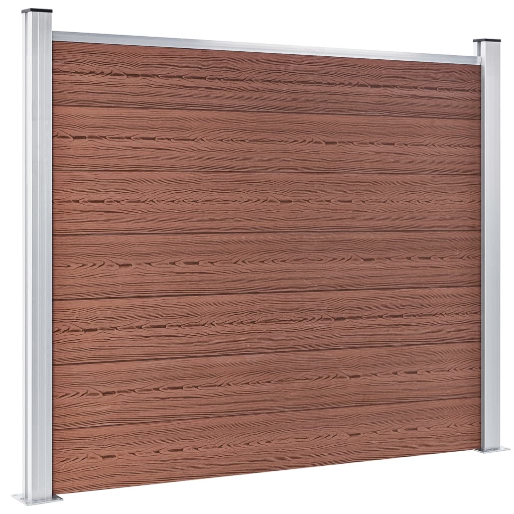 WPC Fence Panel 180 x 146 cm Brown