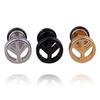 WKOUD Punk Stainless Steel Stud Earrings For Men Women Gothic Rockets Arrow Finger Cool Prevent Allergy Gold Black Puncture
