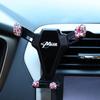 Универсальный автомобильный держатель для телефона с креплением на воздуховод, инкрустированный бриллиантами, с присоской