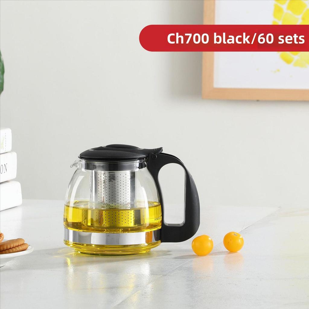 Чайник из термостойкого стекла большой емкости с фильтром для чая Кунг-фу