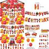 High Quality Fire Department Party Supplies Firefighter Theme Cake Insert Balloon Pull Flag Set