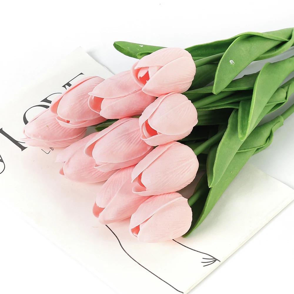 Букет из 3/5 искусственных тюльпанов, 29 см, из пенопласта, для украшения сада и свадьбы, для домашнего декора, вазы и цветочной композиции.