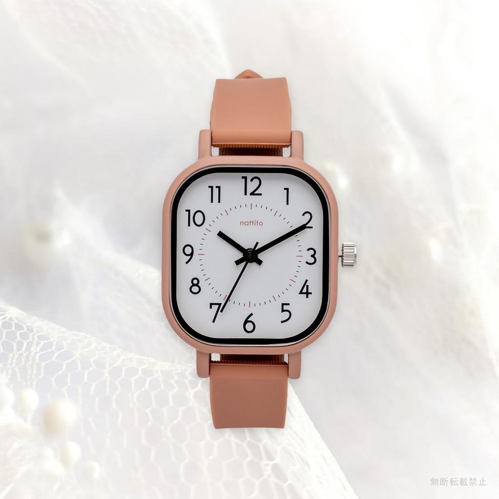 Watch Analog Silicone Belt Rectangle Burg Orange [Fieldwork] Women's YM121-3