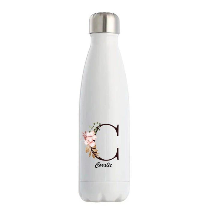 Gourde isotherme - PLANETEE - Coralie - Inox double paroi - Chaud 12h / Froid 24h - Sans BPA étanche