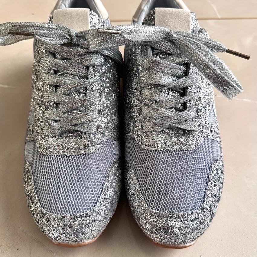 Женские модные модные нескользящие блестящие кроссовки, дышащие и удобные кроссовки для бега