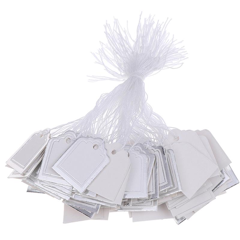 200 шт., этикетка с золотой каймой, шнурок для билетов, ювелирные изделия, ценники