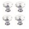 4/8Pcs 30mm Diamond Shape Design Crystal Glass Knobs Cupboard Drawer Pull Kitchen Cabinet Door Wardrobe Handles Hardware