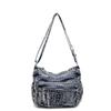 Retro denim bag women's 2025 new fashion commuter tote bag casual simple large capacity shoulder crossbody