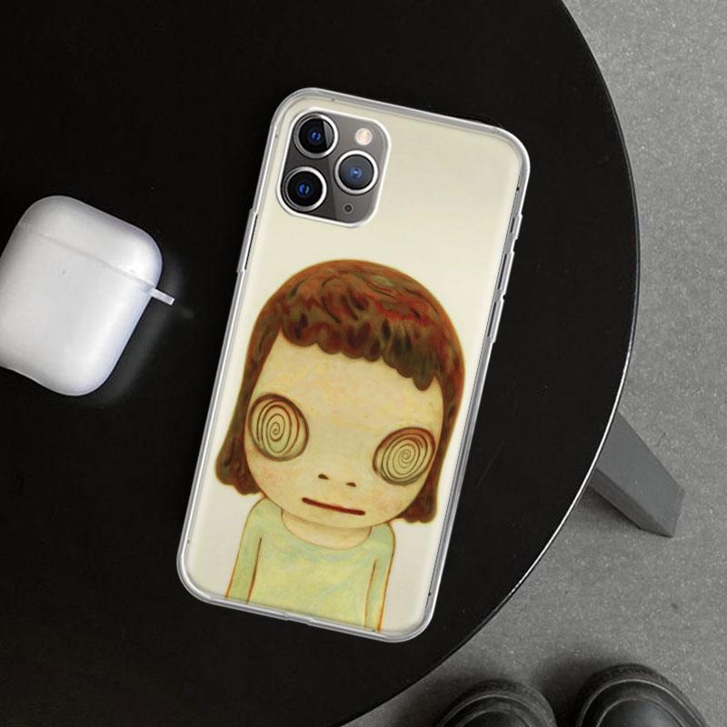 Чехол для телефона Y-Yoshitomo Nara для iPhone 11 12 13 Mini 14 15 Plus 16 Pro Max 17 Air 7 8 + SE Арт Индивидуальный Fundas 11 12 13
