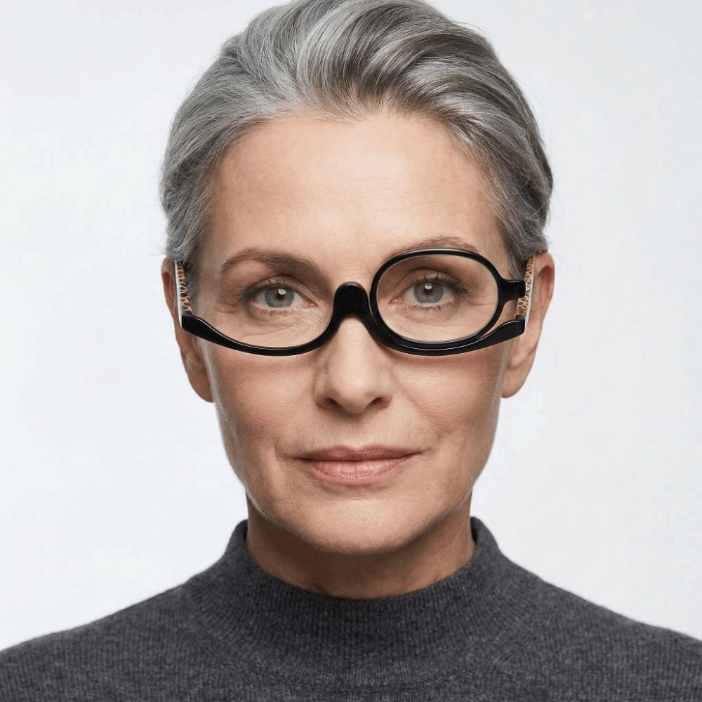 Magnification Folding Eyeglasses Rotating Design Presbyopia Glasses Reading Use