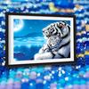 5D DIY Diamond Painting "Two Tigers" Diamond Embroidery Cross Stitch Rhinestone Mosaic Painting
