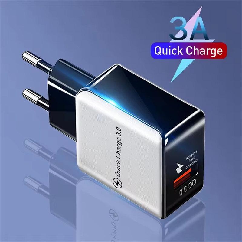 Быстрое зарядное устройство 3.0 USB зарядное устройство быстрая зарядка портативный мобильный телефон адаптер для iPhone 15 14 Xiaomi Huawei Oneplus настенное зарядное устройство
