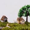 1/4Pcs House Miniature Figurine Fairy Garden Accessory Home Decoration Cartoon Animal Building Statue Resin Craft