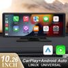 Car Radio 9.3 Channel Portable CarPlay Multimedia Android Auto Video Player Touch Screen with Remote Control Rearview Camera