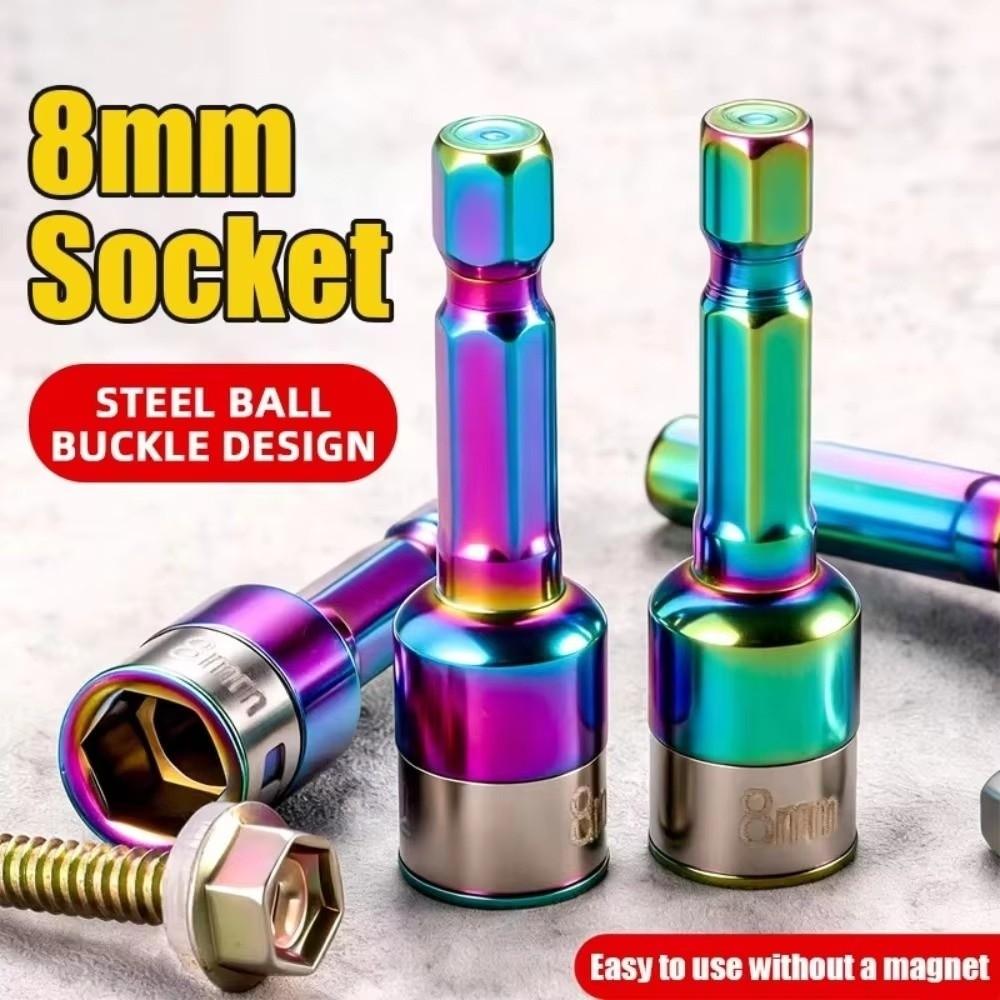 10Pcs 8mm Socket Adapter Non Magnetic Sleeve Wrench Nut Screwdriver Driver Impact Driver