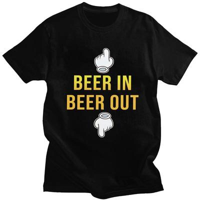 Мужские футболки с принтом 'Custom Beer In Beer Ou' 100% хлопок Повседневные футболки