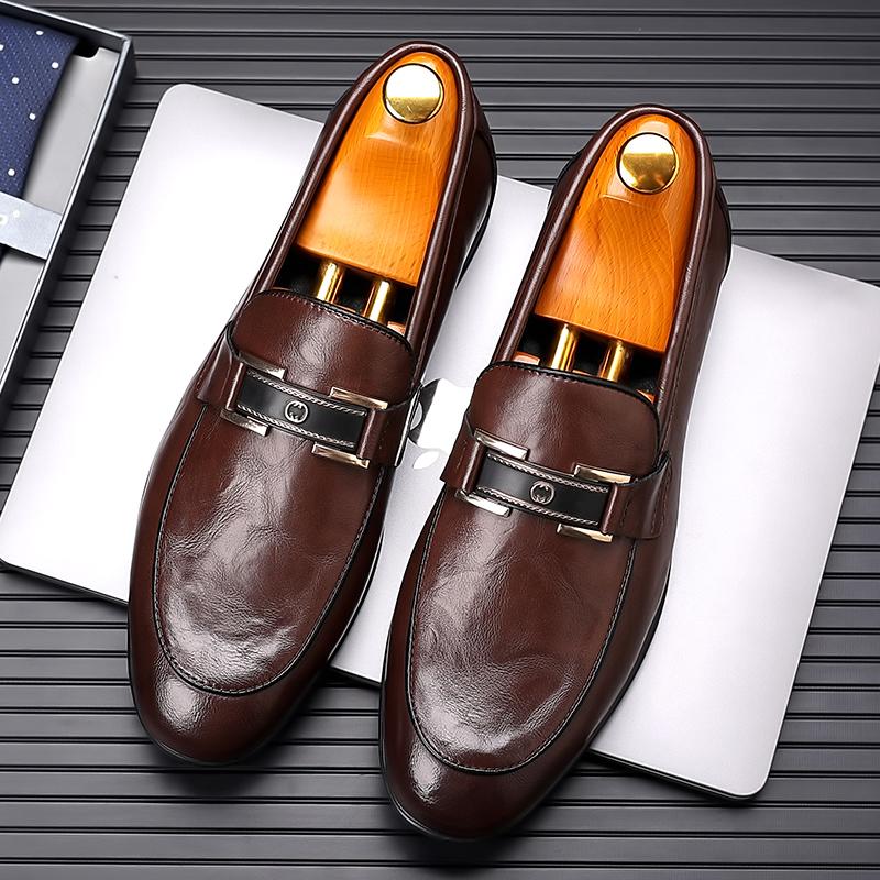 Fashion Genuine Leather Shoes For Man Leather Casual Shoes Fashion Business Oxford Shoes High Quality Designer Work Shoes