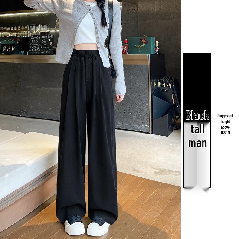 White Yamamoto Women's 2025 Retro High-Waisted Straight Wide-Leg Jeans for Spring/Summer