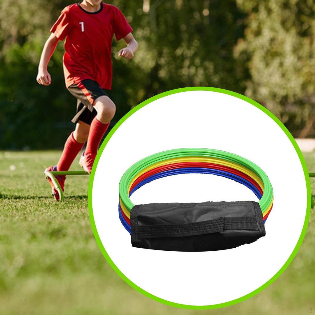 12 Pieces Agility Rings Exercise Speed Circle Multipurpose Footwork Balance Drills Jumping Hoops