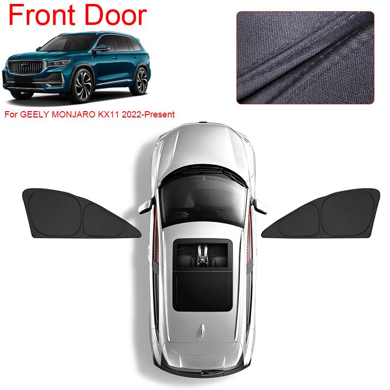 Car Black Window Privacy Sunshade For GEELY MONJARO KX11 2022-2026 Auto Anti-UV Heat Insulation Protect Cover Interior Accessory