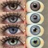 1 пара 2 шт. 14,20 мм Годовые цветные контактные линзы, Мягкие и удобные для ежедневного ношения и макияжа глаз, Коричневые/Голубые/Фиолетовые/Зеленые