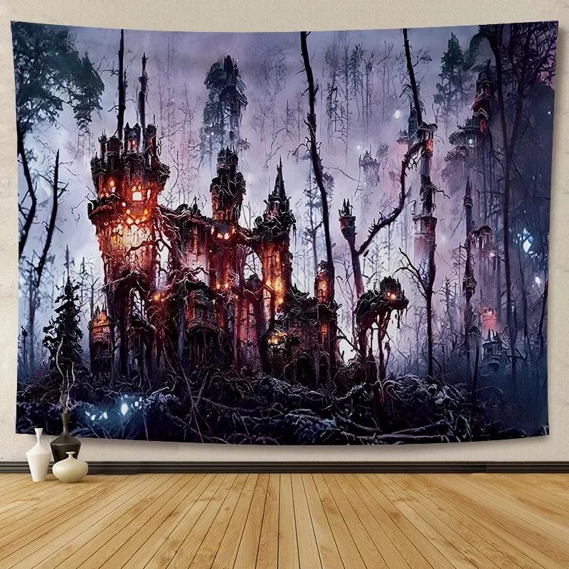 Halloween Decoration Background Cloth Hanging Cloth Wall Renovation Home Living Room Room Decoration Party Decoration