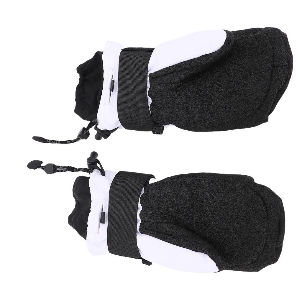 Лыжные варежки с защитой запястий Водонепроницаемые Карман Надежная посадка Внутренние варежки с 5 пальцами для сноубординга фо