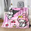 1шт. Милое одеяло с принтом Sanrio Kuromi и My Melody - Идеально для дома, офиса, улицы, идея для подарка, подходит для всех сезоновz041779