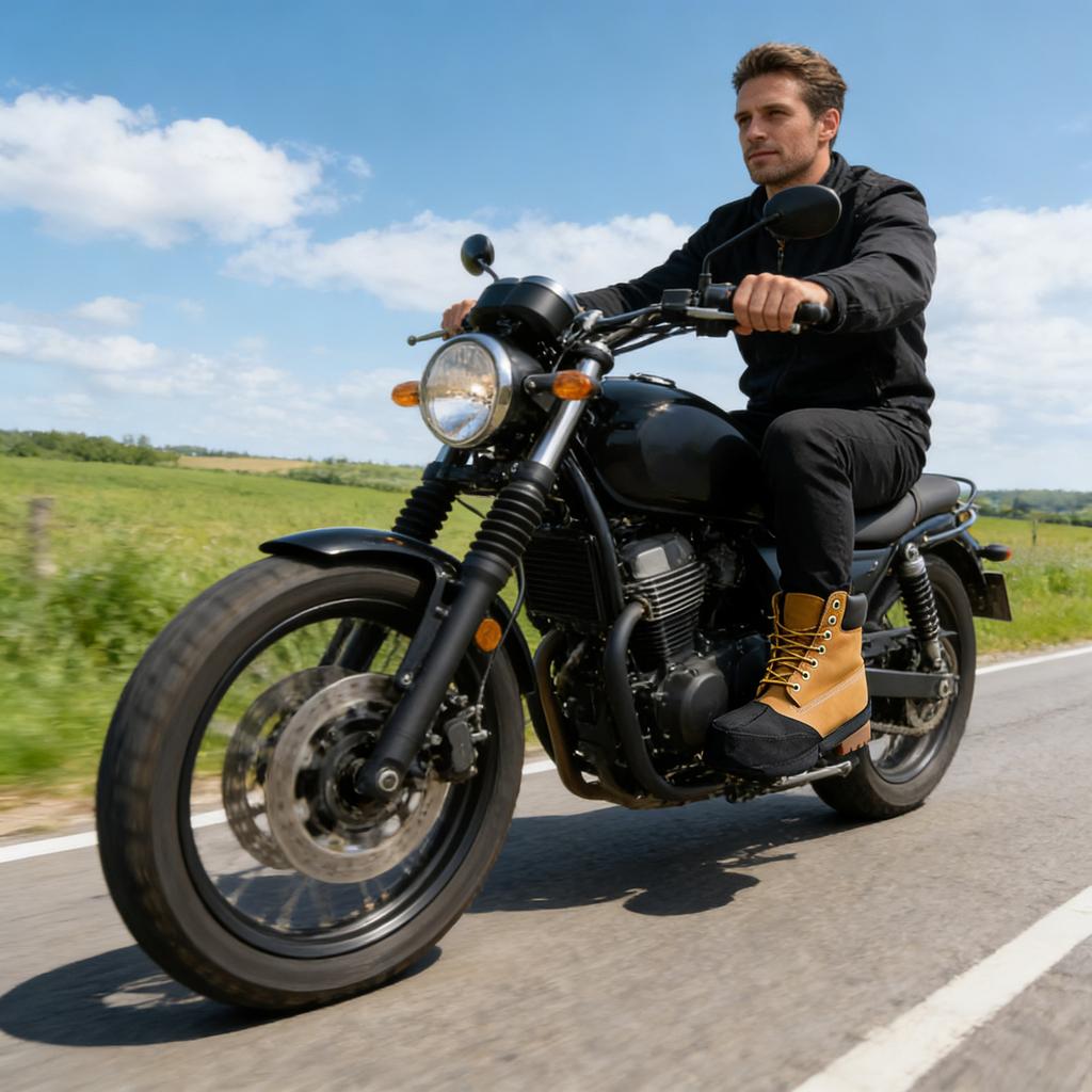 Motorcycle Shoe Protector - Shifter Cover & Boot Protector For Men & Women, Black