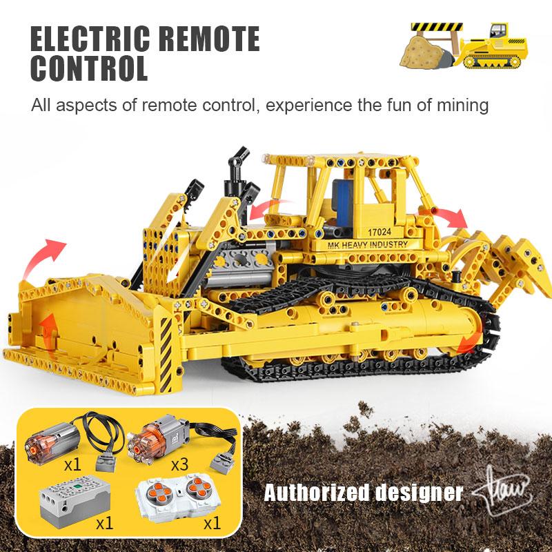MOLD KING Технический автомобиль APP Бульдозер RC Caterpillar D8K Набор грузовиков Строительные блоки Кирпич Детская игрушка Рождественский подарок