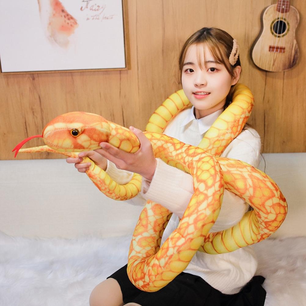 300cm Simulation Stuffed Python Children S Toy Plush Animal Snake Toy Home Decoration Gift for Kids