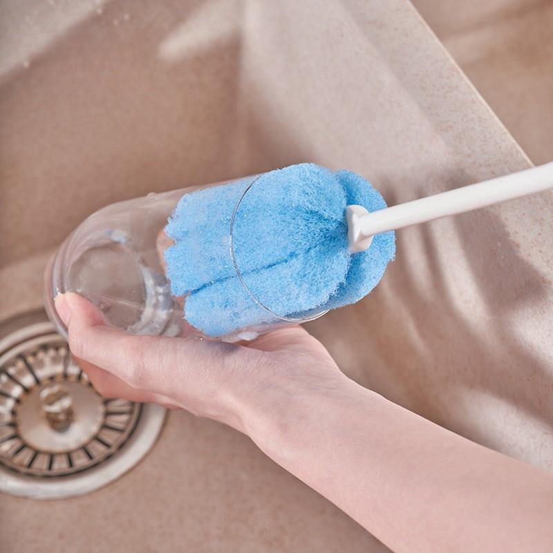 Brush Cup Sponge For Stain Removal And Bottle Cleaning In Kitchen Durable Tool