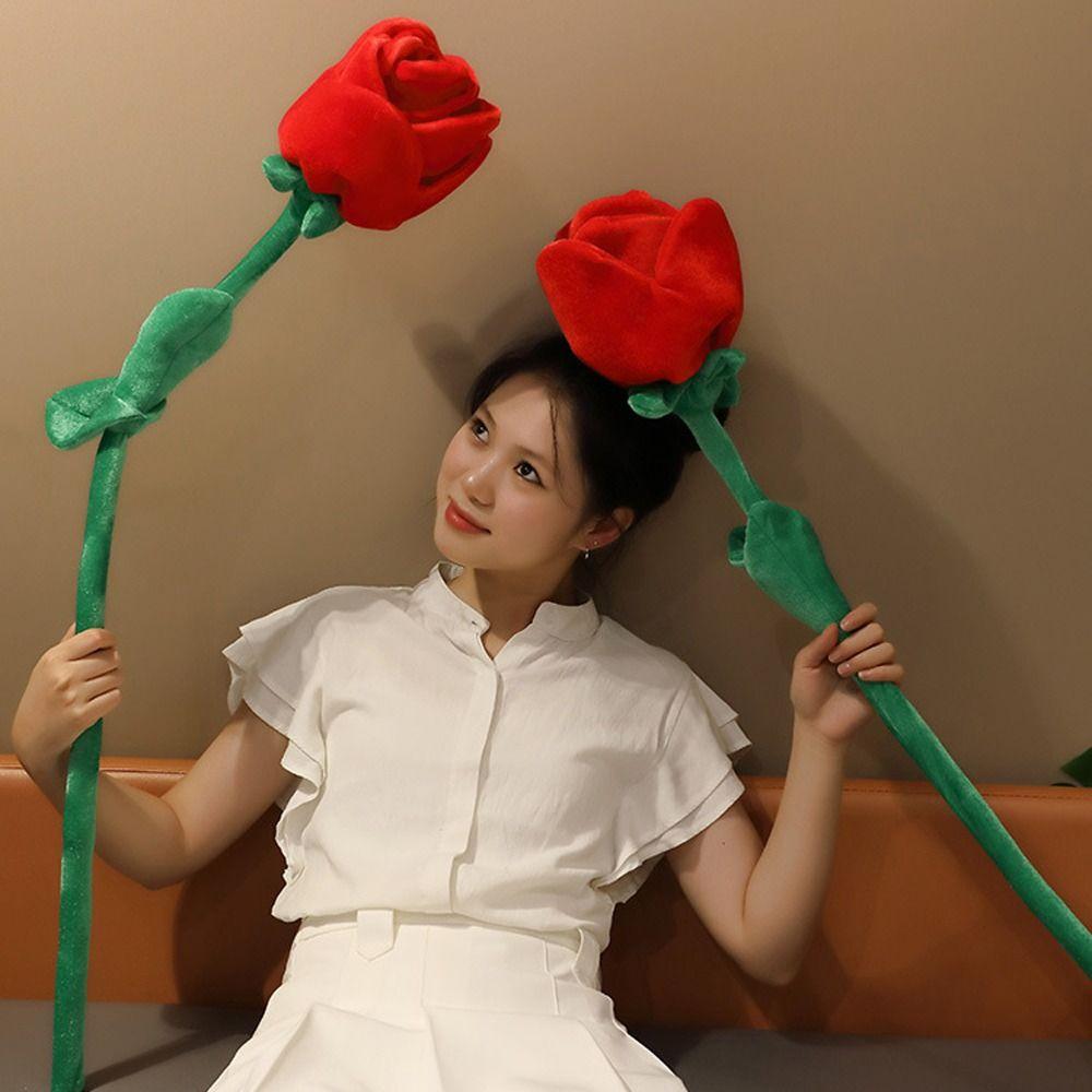 Красный искусственный цветок ветка модная имитация плюшевой розы букет роз День святого Валентина