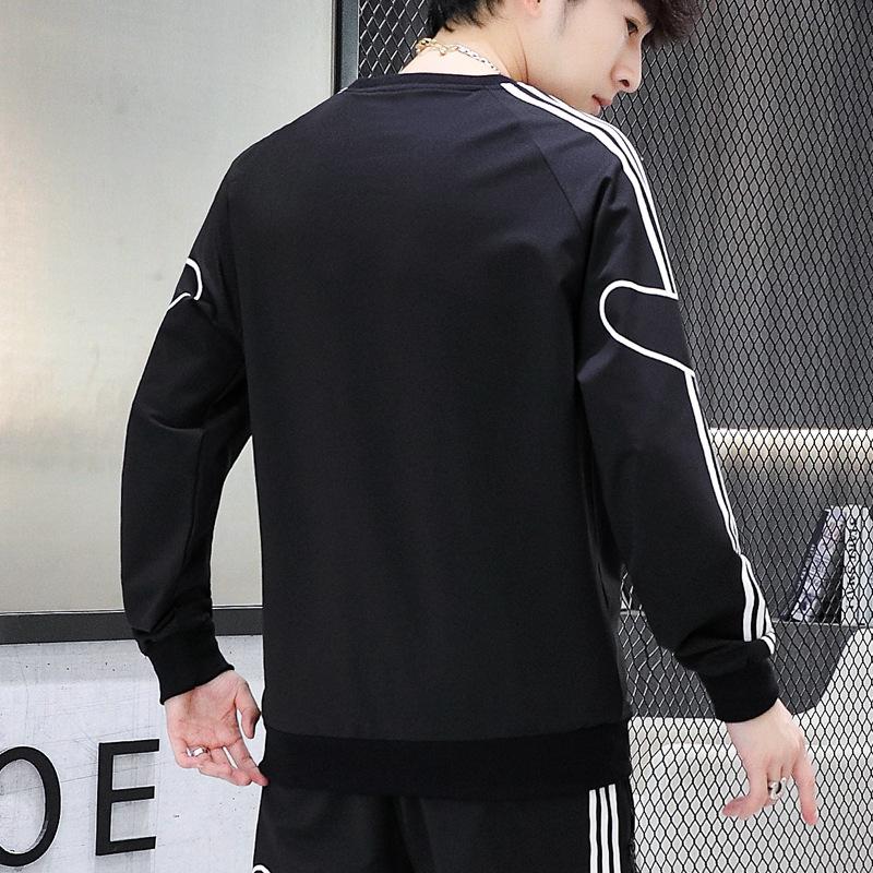 Мужской свитер-пуловер, спортивный свитер с круглым вырезом и длинными рукавами, большой размер, вязаный свитер 