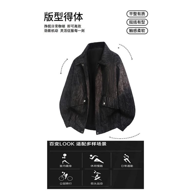Men S Corduroy Cargo Jacket Loose Fit Turn Down Collar Casual Coat