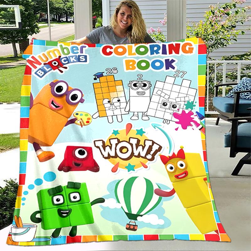 1pc Blanket Numberblocks7 Print Design, Lightweight Blanket for Sofa, Bed- Soft &Warm, Gift for All Seasons like Christmas, Halloween