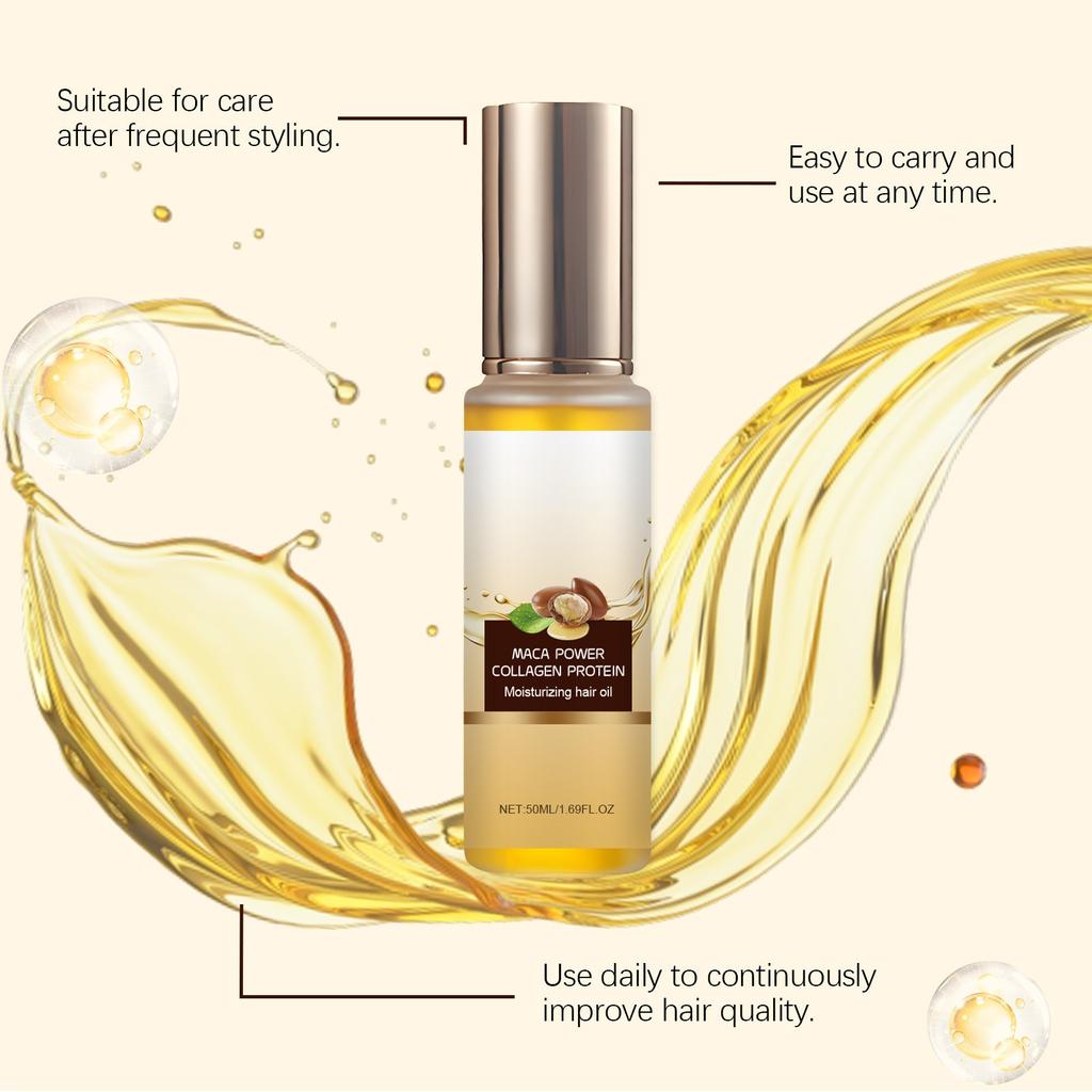Collagen Hair Care Serum Oil Deeply Nourishes And Repairs Hair Strands Light And Not Greasy 50ml