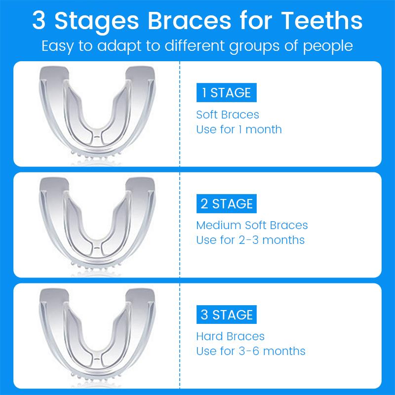 3 Stages Dental Orthodontic Braces Teeth Retainer Bruxism Mouth Guard Teeth Straightener Stop Sleeping Anti-Snoring Device 3