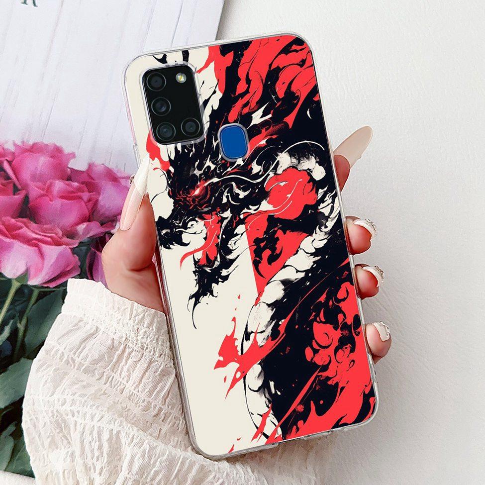 Для Samsung A21s Чехол Прозрачный Модный Роскошный Милый Расписная Задняя Крышка Для Samsung Galaxy A21s Чехол для Телефона A217F A217M A217N