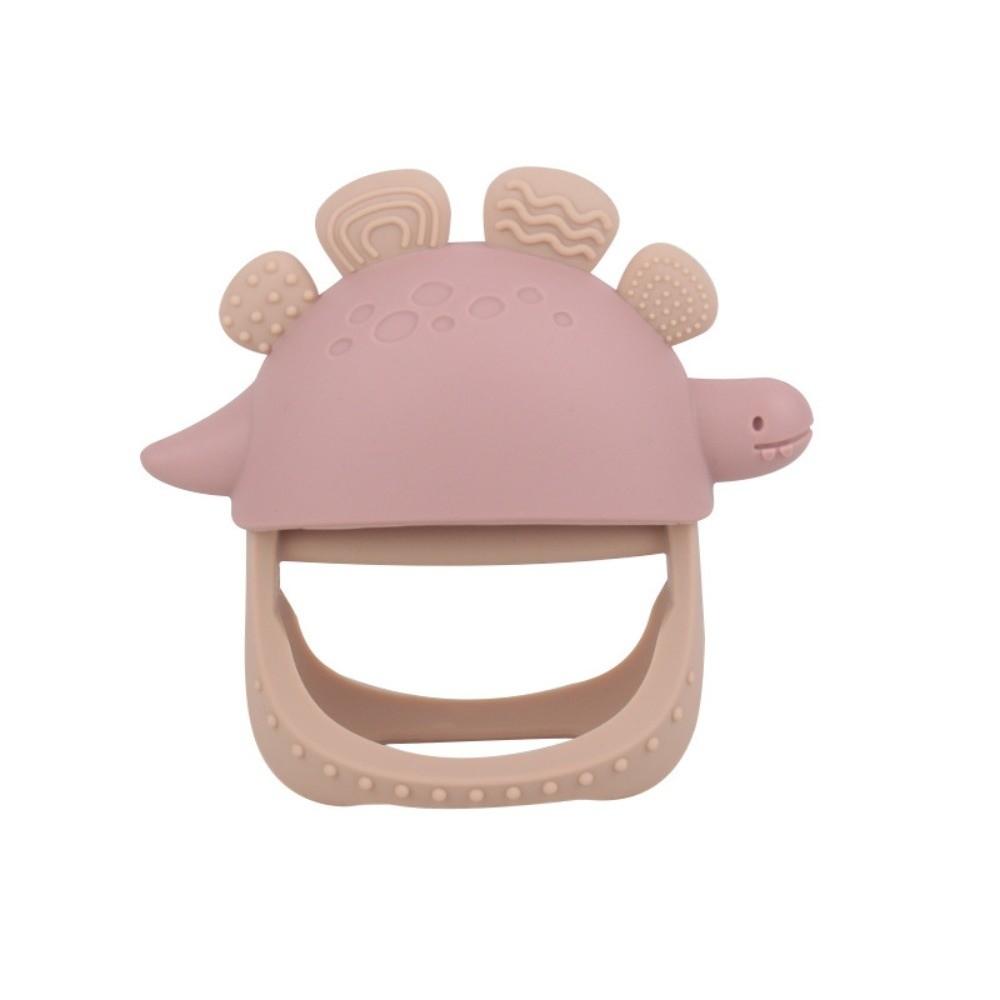 Wood Baby Teething Toy Detachable Infant Chew Toy Durable Dinosaur Teether Toy Sensory Play