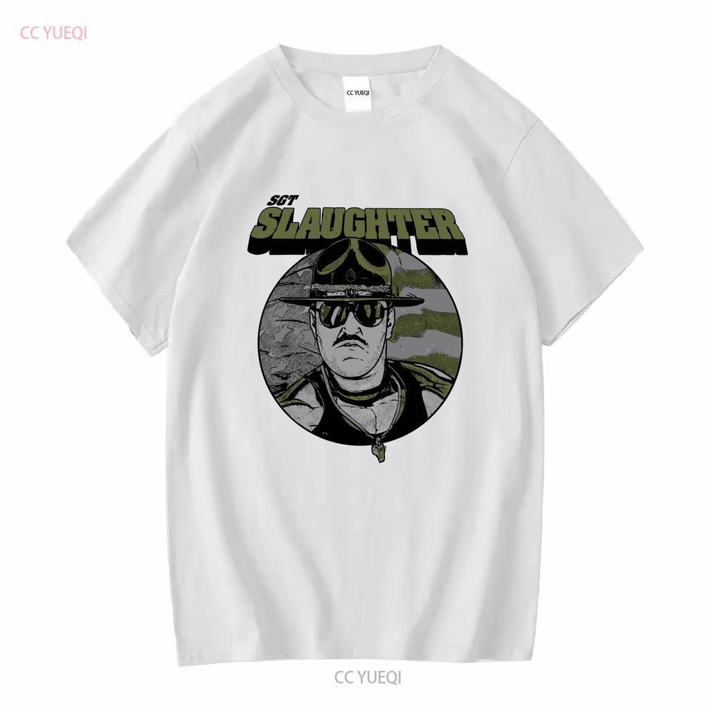 Футболка Sgt Slaughter S 5XL винтажная стираная дышащая удобная универсальная мягкая модная с небольшим принтом повседневная