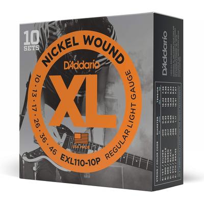 D aDDario Струны для электрогитары Xl Никелированные .010 .046 Regular Light eXl110 10p