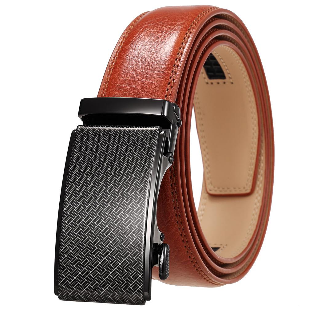 Модный ремень с автоматической пряжкой, мужской ремень из коровьей кожи, ремень из сплава Ly36-24872-1