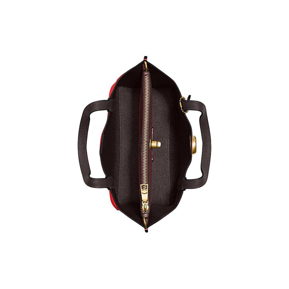 Новая сумка-тоут COACH Willow из спилковой кожи, сумка для покупок, сумка через плечо, сумка кроссбоди, женская сумка среднего размера красного цвета C8561-B4PJ6