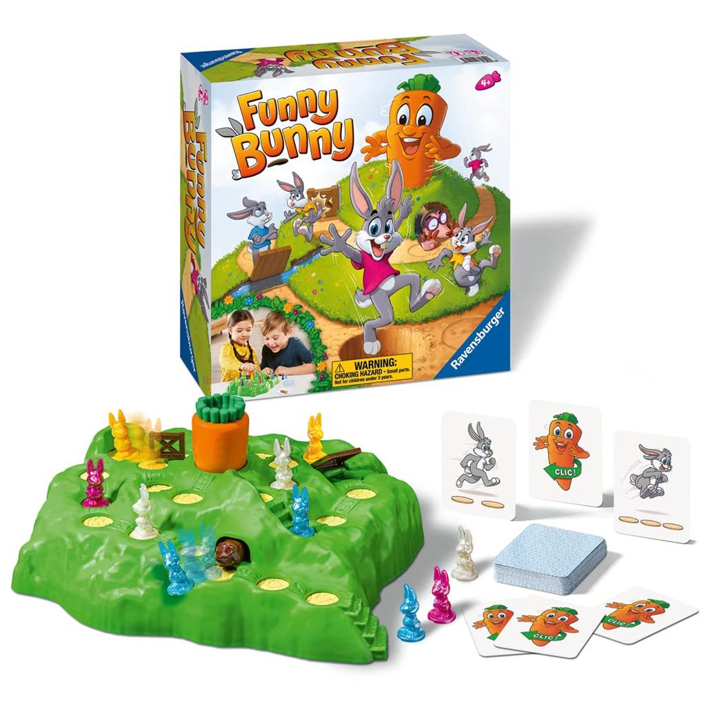 Ravensburger Funny Bunny Board Game 21558, Educational Table Game for Ages 4 and Up, Birthday Christmas Gift