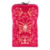 ANNA SUI Zippered Towel and Bottle Case with Gradient Butterfly Embroidery for (Pink) Women, 001082-0001-01