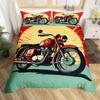Пододеяльник для кроссового мотоцикла Твин Чехол для одеяла Мотоциклист Экстремальный спорт Постельный комплект Крутой комплект постельного белья с мотоциклом для мальчиков и взрослых