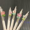 2 Pcs Cute Tulip Flower Head Gel Pen 0.5mm ST Quick-drying Student Notes Test Stationery Writing Pen Kawaii School Supplies